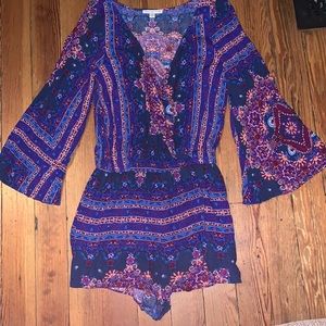 American Eagle - Bohemian purple romper